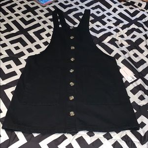 Adam Levine Women's Denim Pinafore - Black